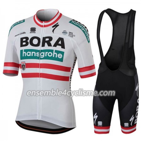 Tenue Maillot + Cuissard à Bretelles 2018 Bora-Hansgrohe Championnats de Autriche